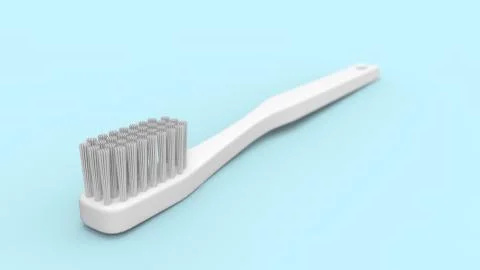 3d rendering of a white tootbrush isolated in a clean studio background Stock Illustration