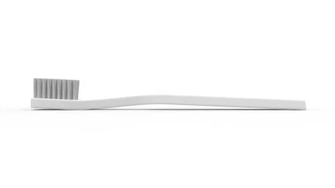 3d rendering of a white tootbrush isolated in a clean studio background Stock Illustration