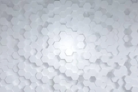 3d rendering, white triangle cubes Stock Illustration