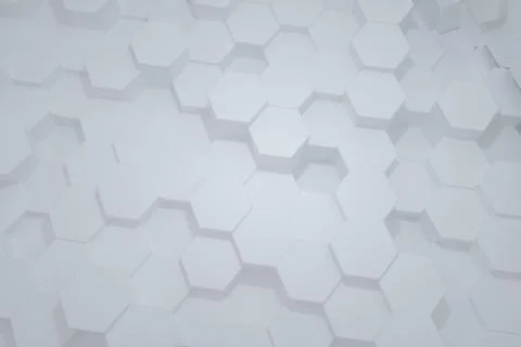 3d rendering, white triangle cubes Illustrazione stock