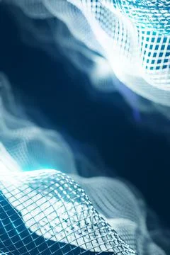 3D rendering, wi-frame, clear face, blurred background, Stock Photos