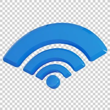 3D rendering, wifi icon, Wireless Network symbol Stock Illustration