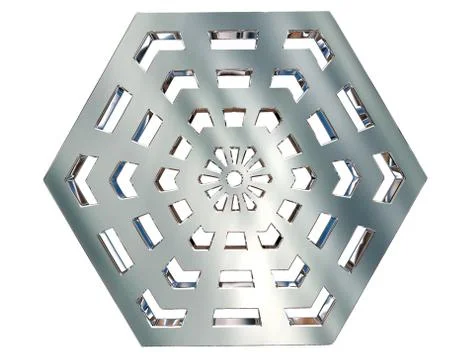 3d rendering. Winter snowflake on a white background Stock Photos