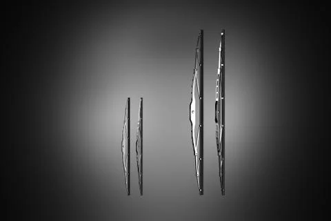 3D rendering. Wiper blade for car. Spare parts, auto parts for driver safety Illustrazione stock