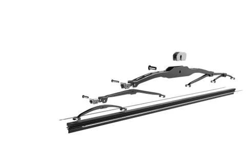 3D rendering. Wiper blade for car. Spare parts, auto parts for driver safety Stock Illustration