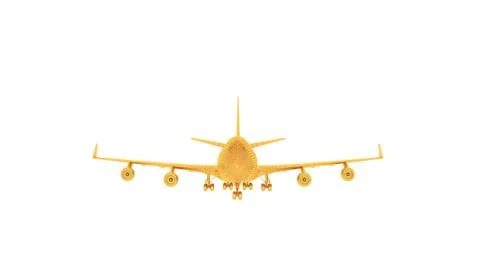 3d rendering of a wired object in yellow on white Stock Illustration