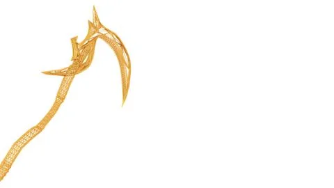 3d rendering of a wired object in yellow on white Stock Illustration