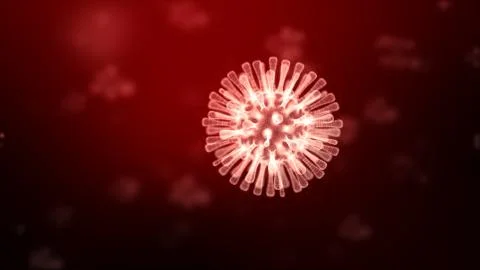 3D Rendering wireframe virus for Covid-19 Coronavirus outbreak concept,  with Stock Illustration