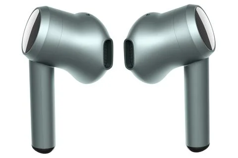 3D rendering of wireless earphones for workouts or listening streaming serv.. 스톡 일러스트