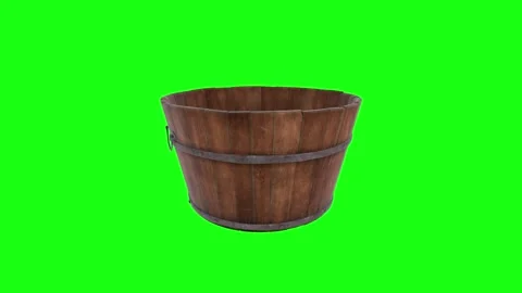 3D rendering of a wooden barrel with a rustic design Stock-Footage 303860512