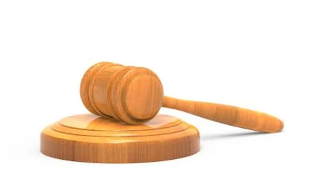 3d rendering wooden gavel model 스톡 일러스트