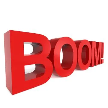 3D rendering word - BOOM Illustrazione stock