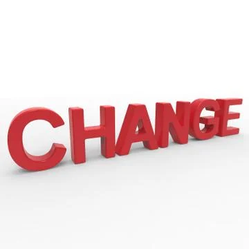 3D rendering word - CHANGE Stock Illustration