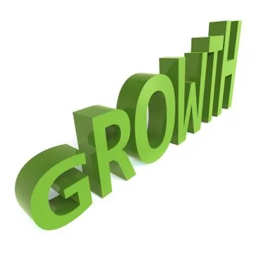 3D rendering word - GROWTH Illustrazione stock