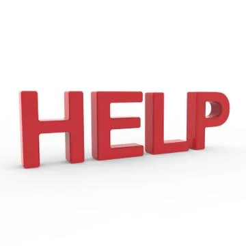 3D rendering word - HELP Stock Illustration