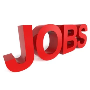3D rendering word - JOBS Stock Illustration