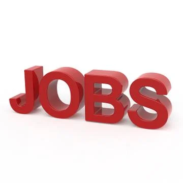 3D rendering word - JOBS Stock Illustration