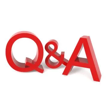 3D rendering word - Q and A Stock Illustration
