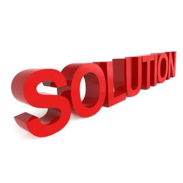 3D rendering word - SOLUTION Stock Illustration