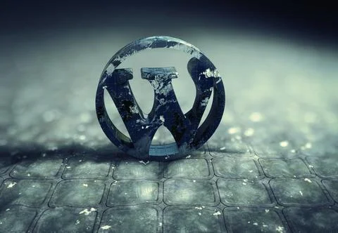 3d rendering of the WordPress Logo, great for background and wallpaper Stock Illustration