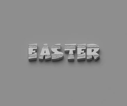 3D RENDERING WORDS OF 'EASTER' ON PLAIN BACKGROUND Illustrazione stock