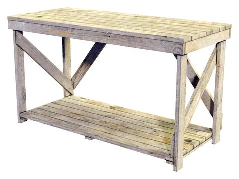 3D Rendering Workbench on White Stock Illustration