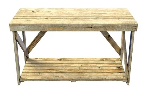 3D Rendering Workbench on White Stock Illustration