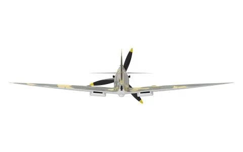 3d rendering of a world war 2 airplane isolated on white background Illustrazione stock