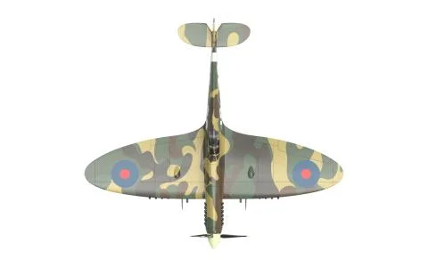 3d rendering of a world war 2 airplane isolated on white background Illustrazione stock