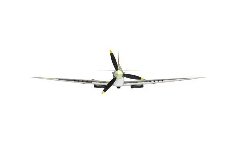 3d rendering of a world war 2 airplane isolated on white background Illustrazione stock