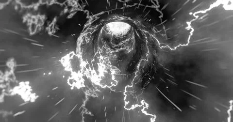 3D rendering. Wormhole in time and space. Movement at the speed of light. Abs Stock Illustration