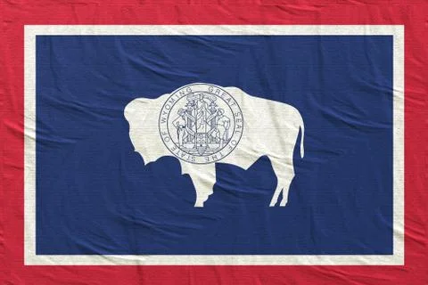 3d rendering of Wyoming State flag Stock Illustration