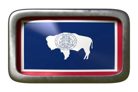 3d rendering of Wyoming State flag Stock-Illustration