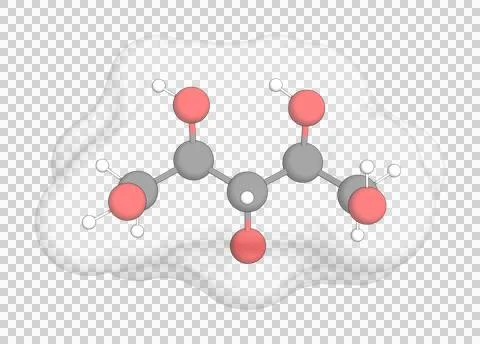 3D rendering of Xylitol over a transparent background. Stock Illustration