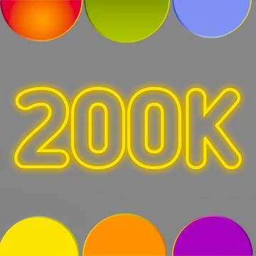 3d rendering yellow 200k text isolated on background Illustration