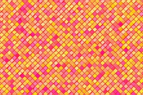 3D rendering.  Yellow and orange  geometric pattern.  Minimalistic pattern of Stock Illustration