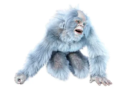 3D Rendering Yeti on White Stock Illustration