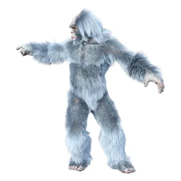 3D Rendering Yeti on White Stock Illustration