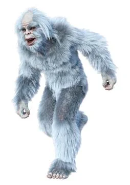3D Rendering Yeti on White Stock Illustration