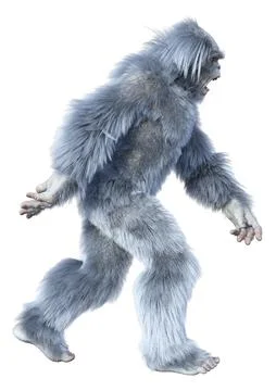 3D Rendering Yeti on White Stock Illustration