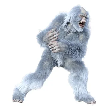 3D Rendering Yeti on White Stock Illustration