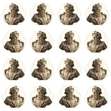 3D rendering of the Zeus statue icon pattern isolated on a white background Stock Illustration