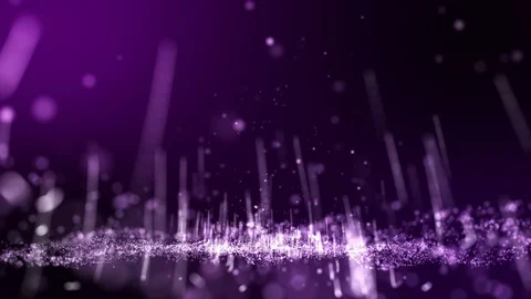 3D rendering.Animation of dark pink purple and glow dust and line white particle Stock Footage