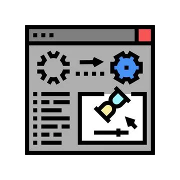 3d renderings color icon vector illustration Stock Illustration