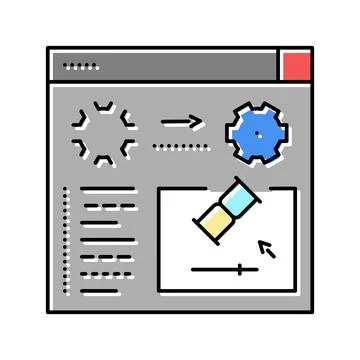 3d renderings color icon vector illustration Stock Illustration