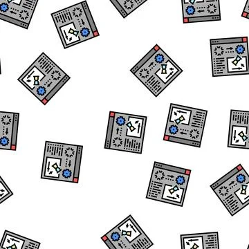 3d renderings vector seamless pattern Stock Illustration