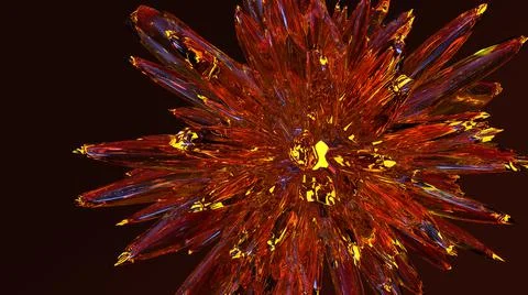 3D Render,Modern Abstract Background,glowing liquid splash glass textured object Illustrazione stock