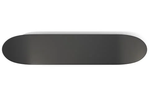 3d rendring deck skateboard isolated on white background, top view Stock Illustration