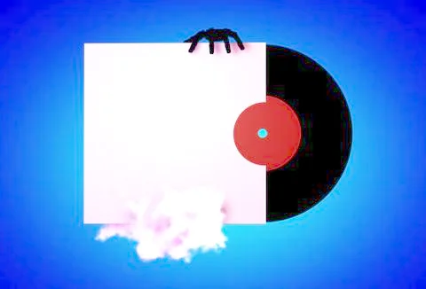 3d renered vinyl mockup Stock Illustration