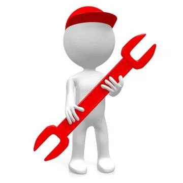 3D repairing - tool concept Ilustração Stock